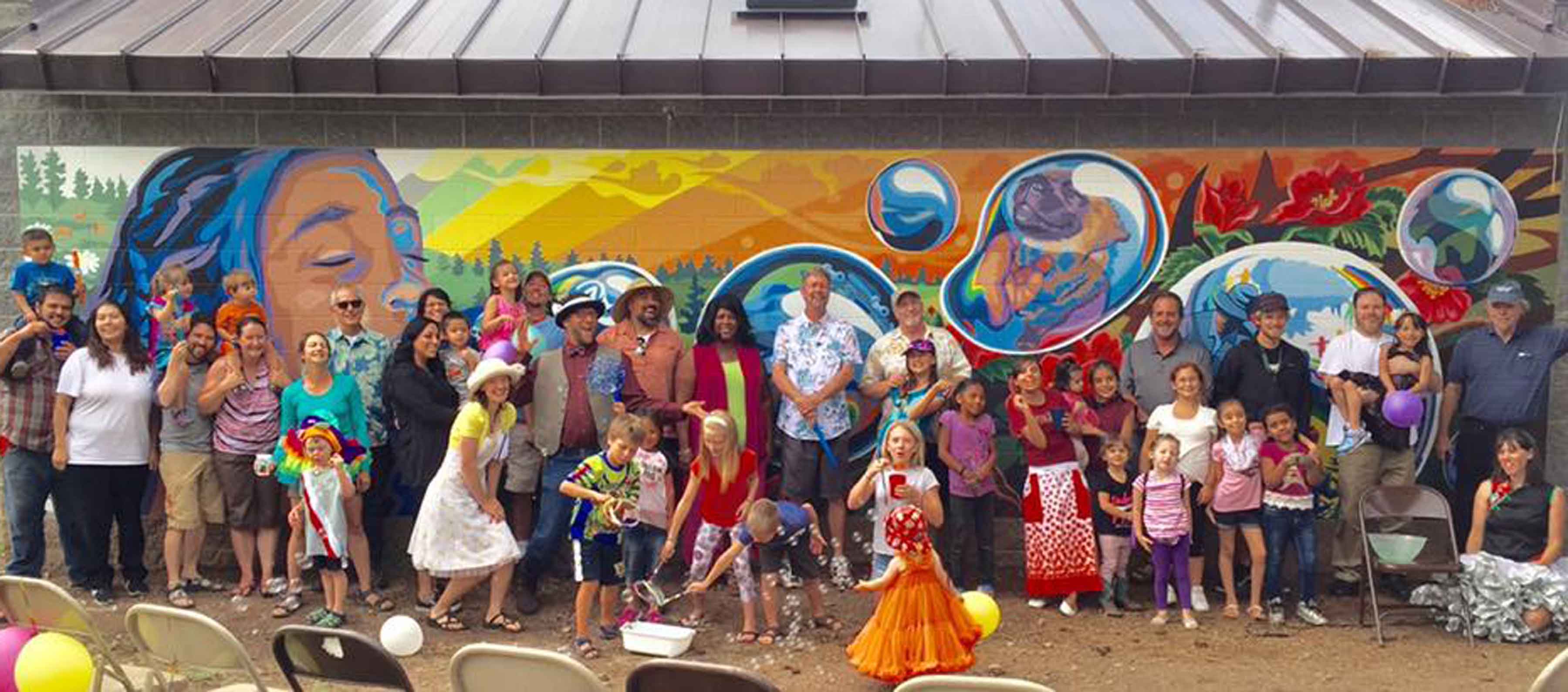 Bushmaster Park Mural w Community